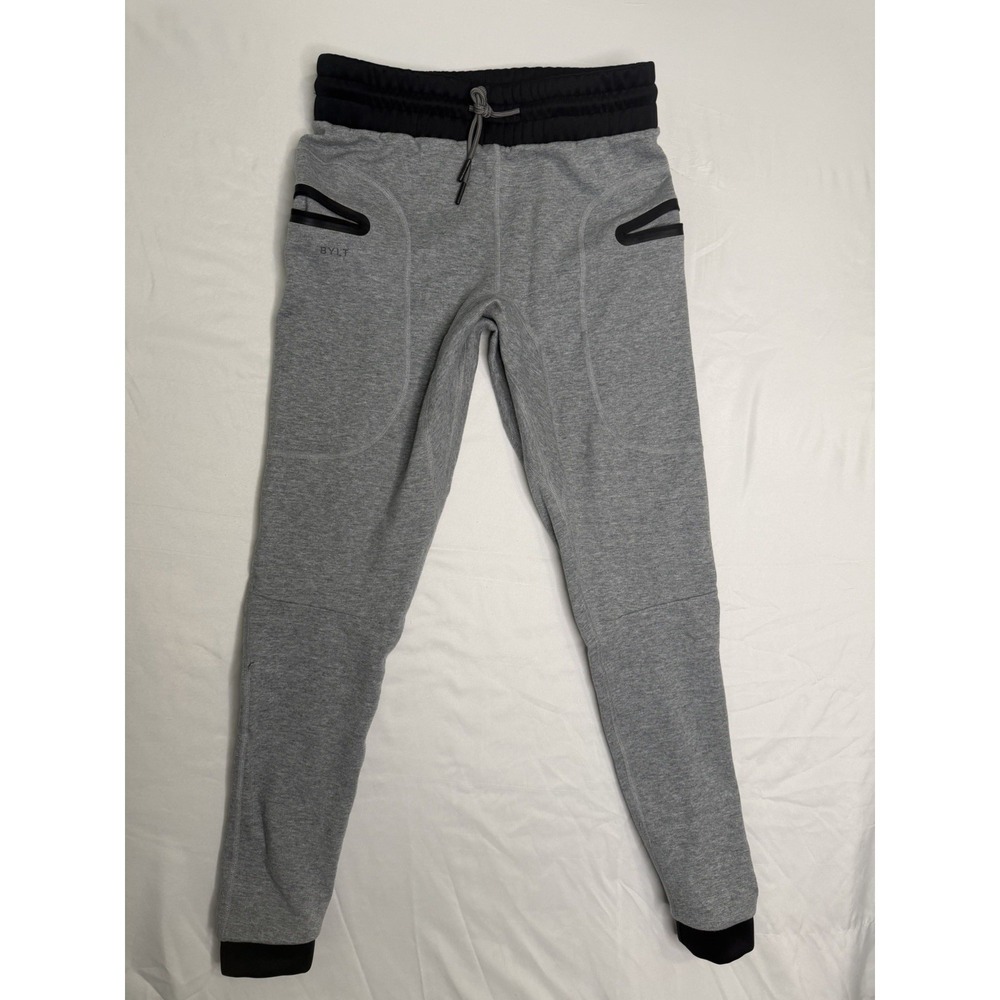 BYLT Premium Jogger Pants Mens Medium Gray Athletic Sweatpants Tapered